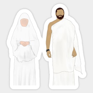 Men & Women in Hajj Hand Drawn Sticker